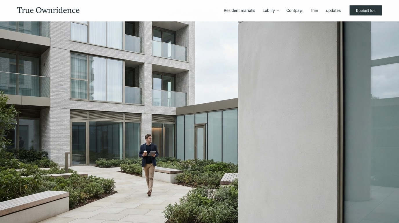 True Ownridence architectural detail of glass and structure representing transparent, data-driven decision-making